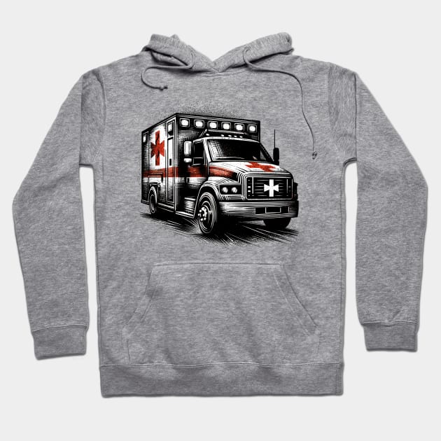 Ambulance Hoodie by Vehicles-Art